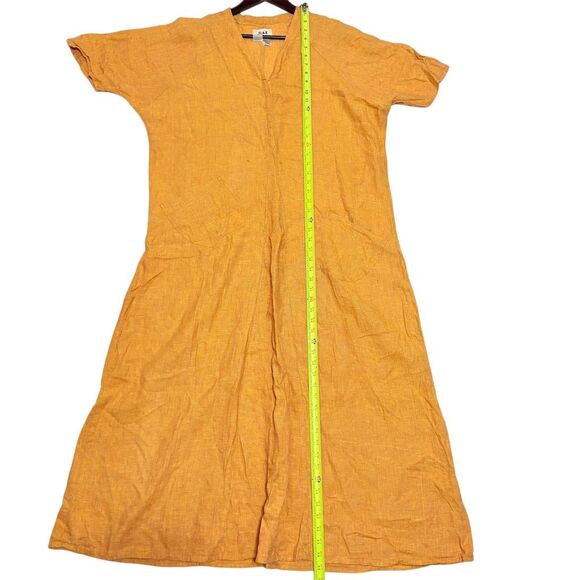 Flax Womens Yellow Linen Maxi Dress Size Large - Picture 6 of 11